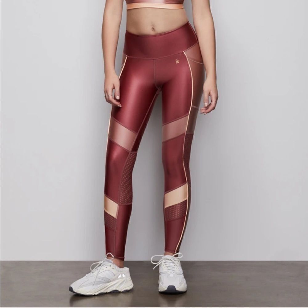 NWT Good American mesh leggings Hibiscus 0 